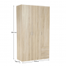 szekrény, 3 - ajtós, tölgy sonoma, GWEN 70427