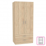 Szekrény, laminált DTD, tölgy sonoma, INVITA TYP 5