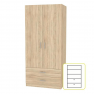 Szekrény, laminált DTD, tölgy sonoma, INVITA TYP 5