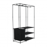 Többfunkciós öltöző állvány, fekete, ASKOT