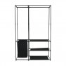 Többfunkciós öltöző állvány, fekete, ASKOT