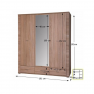 Tükrös szekrény typ 2, sonoma tölgy, GRAND