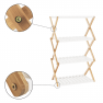 4 polcos állvány. természetes bambusz/fehér. PEORIA TYP 3