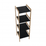 4 polcos állvány, természetes/fekete, NAOKO 4 polcos állvány, természetes/fekete, NAOKO