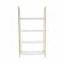 4 polcos állvány, fehér/természetes, KOEN TYP 2