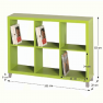 Könyvespolc, zöld, TOFI 4 NEW Könyvespolc, zöld, TOFI 4 NEW