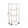 Mozgatható polcállvány, fehér, DALEM