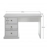 PC asztal, fehér, PARIS
