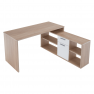Sarok íróasztal, sonoma tölgy/fehér, NOE NEW Sarok íróasztal, sonoma tölgy/fehér, NOE NEW
