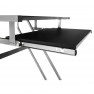 Számítógépasztal, fekete + ezüst, JOFRY