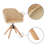 Forgószék, bézs/bükk, DALIO Forgószék, bézs/bükk, DALIO