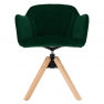 Forgószék, Velvet szövet, smaragd/bükk, DALIO Forgószék, Velvet szövet, smaragd/bükk, DALIO