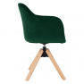 Forgószék, Velvet szövet, smaragd/bükk, DALIO Forgószék, Velvet szövet, smaragd/bükk, DALIO
