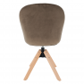 Forgószék, Velvet szövet, szürkésbarna taupe/bükk, DALIO Forgószék, Velvet szövet, szürkésbarna taupe/bükk, DALIO