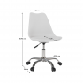 Irodai szék, fehér, DARISA NEW