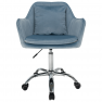 Irodai szék, kék Velvet szövet/króm, KLIAN Irodai szék, kék Velvet szövet/króm, KLIAN