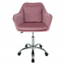 Irodai szék, rózsaszín Velvet szövet/króm, KLIAN Irodai szék, rózsaszín Velvet szövet/króm, KLIAN