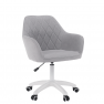 Irodai szék, szürke szövet/fehér, SANTY Irodai szék, szürke szövet/fehér, SANTY