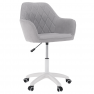 Irodai szék, szürke szövet/fehér, SANTY Irodai szék, szürke szövet/fehér, SANTY