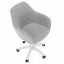 Irodai szék, szürke szövet/fehér, SANTY Irodai szék, szürke szövet/fehér, SANTY