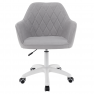 Irodai szék, szürke szövet/fehér, SANTY Irodai szék, szürke szövet/fehér, SANTY