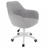 Irodai szék, szürke szövet/fehér, SANTY Irodai szék, szürke szövet/fehér, SANTY