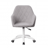 Irodai szék, szürke szövet/fehér, SANTY Irodai szék, szürke szövet/fehér, SANTY