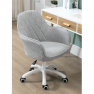 Irodai szék, szürke szövet/fehér, SANTY Irodai szék, szürke szövet/fehér, SANTY
