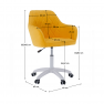Irodai szék, szövet sárga/fehér, SANTY