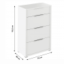Fiókos komód, fehér, RIOMA TYP 22 Fiókos komód, fehér, RIOMA TYP 22
