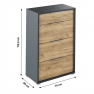 Fiókos komód, grafit/tölgyfa artisan, RIOMA NEW TYP 22