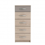 Komód 5-fiókos, tölgy arizona/szürke, GRAPHIC Komód 5-fiókos, tölgy arizona/szürke, GRAPHIC