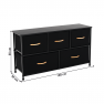 Komód szövet fiókokkal, fekete/piros juhar, KESIDY TYP 3 Komód szövet fiókokkal, fekete/piros juhar, KESIDY TYP 3