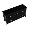 Komód szövet fiókokkal, fekete/piros juhar, KESIDY TYP 3 Komód szövet fiókokkal, fekete/piros juhar, KESIDY TYP 3