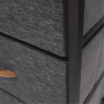 Komód szövet fiókokkal, fekete/sötétszürke, PALMERA TYP 2