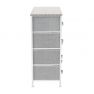 Komód szövet fiókokkal, szürke/fehér/világosszürke, ROSITA TYP 4 Komód szövet fiókokkal, szürke/fehér/világosszürke, ROSITA TYP 4