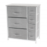 Komód szövet fiókokkal, szürke/fehér/világosszürke, ROSITA TYP 4 Komód szövet fiókokkal, szürke/fehér/világosszürke, ROSITA TYP 4