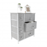 Komód szövet fiókokkal, szürke/fehér/világosszürke, ROSITA TYP 4 Komód szövet fiókokkal, szürke/fehér/világosszürke, ROSITA TYP 4