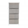 Komód szövet fiókokkal, világosszürke/fehér/bézs, OFELIA TYP 1 Komód szövet fiókokkal, világosszürke/fehér/bézs, OFELIA TYP 1