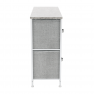 Komód szövet fiókokkal, szürke/fehér/világosszürke, ROSITA TYP 3