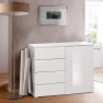 Komód,  fehér HG fény/fehér, MESIRE TYP 3