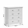 Komód, fehér, ARYAN 4S