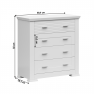 Komód, fehér, ARYAN 4S