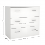 Komód, fehér, GARBO 3