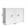Komód, fehér, RAMIAK