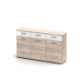 Komód, tölgy sonoma/fehér magas fényezéssel, RACHEL TYP 2