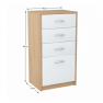 Komód, tölgy sonoma/fehér, AGNESA TYP 3 Komód, tölgy sonoma/fehér, AGNESA TYP 3