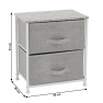Komód/éjjeliszekrény szövet fiókokkal, szürke/fehér/világosszürke, ROSITA TYP 1 Komód/éjjeliszekrény szövet fiókokkal, szürke/fehér/világosszürke, ROSITA TYP 1