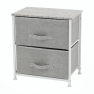 Komód/éjjeliszekrény szövet fiókokkal, szürke/fehér/világosszürke, ROSITA TYP 1 Komód/éjjeliszekrény szövet fiókokkal, szürke/fehér/világosszürke, ROSITA TYP 1