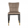 Dizájner ebédlőszék, bézs Velvet szövet, EPONA